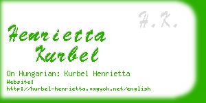 henrietta kurbel business card